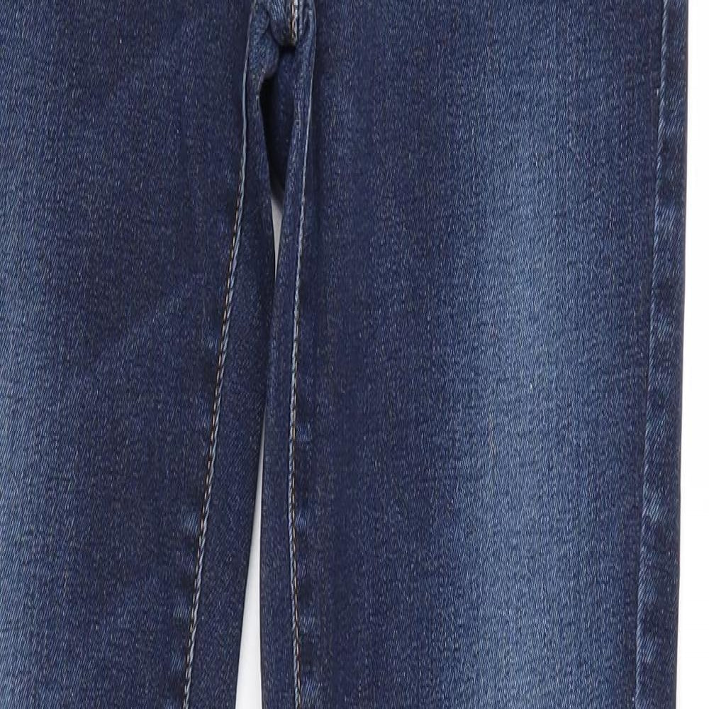 NEXT Womens Blue Cotton Skinny Jeans Size 10 Regular Zip