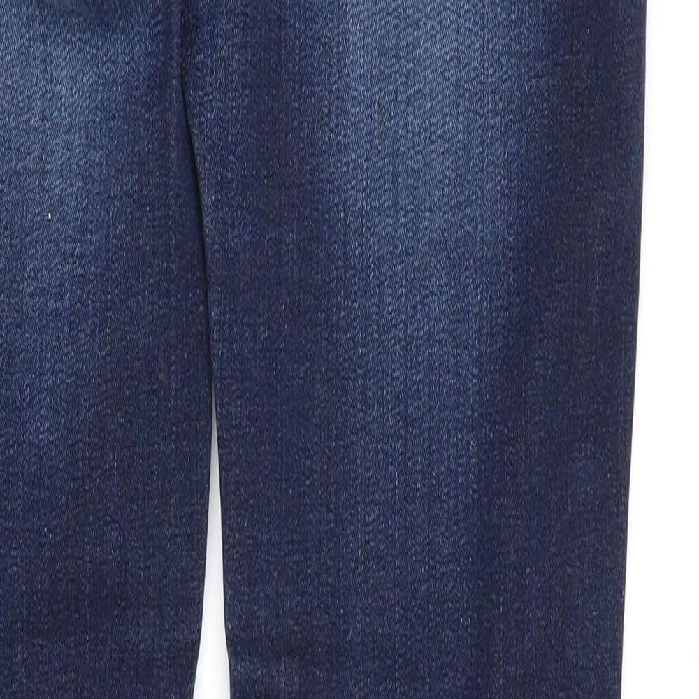 NEXT Womens Blue Cotton Skinny Jeans Size 10 Regular Zip