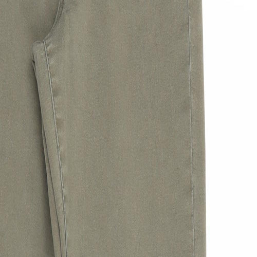 H&M Womens Green Cotton Skinny Jeans Size 28 in Regular Zip