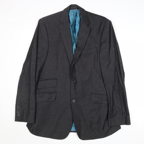 Linea Mens Grey Wool Jacket Suit Jacket Size 42 Regular