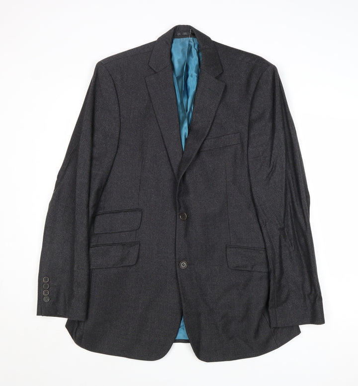 Linea Mens Grey Wool Jacket Suit Jacket Size 42 Regular