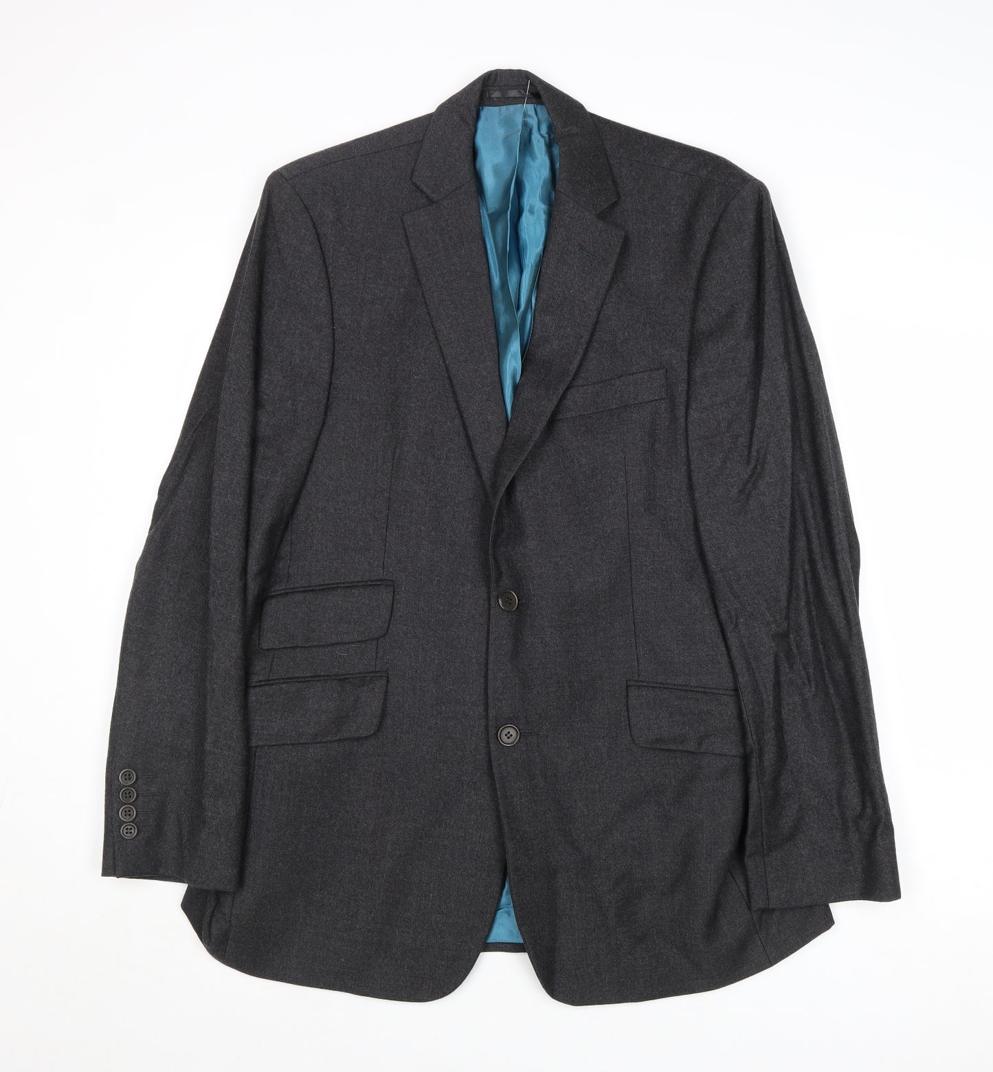 Linea Mens Grey Wool Jacket Suit Jacket Size 42 Regular