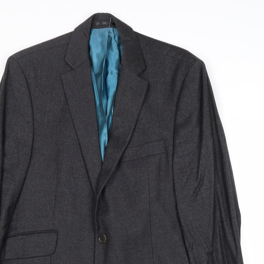 Linea Mens Grey Wool Jacket Suit Jacket Size 42 Regular
