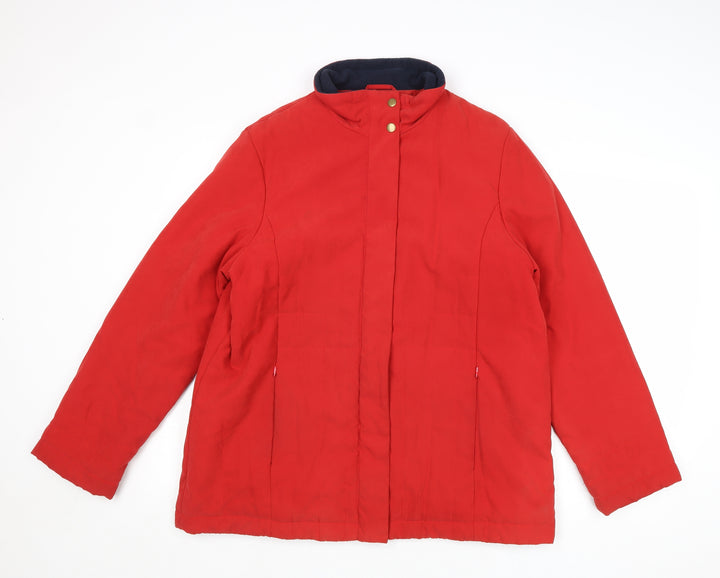 EWM Womens Red Jacket Size 16 Zip