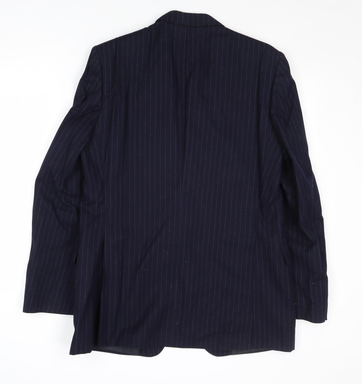 Mr Harry Mens Blue Striped Wool Jacket Suit Jacket Size 40 Regular