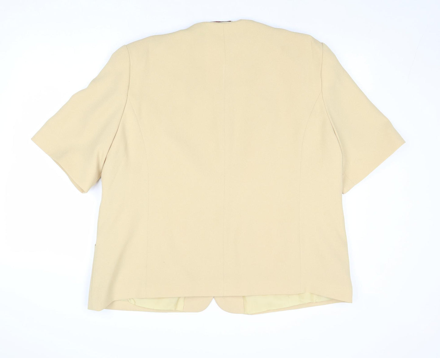 Bonmarché Womens Yellow Jacket Blazer Size 22 Button