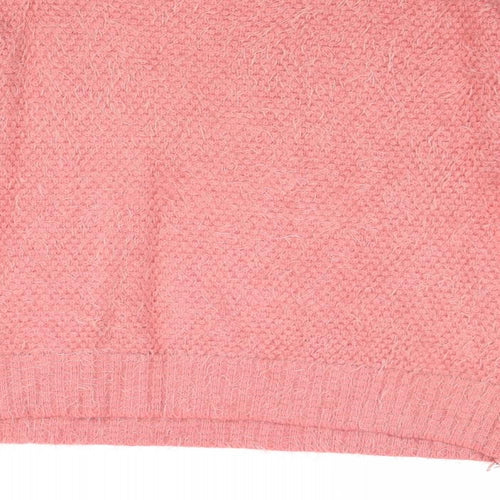 Warehouse Womens Pink Round Neck Polyamide Pullover Jumper Size 12