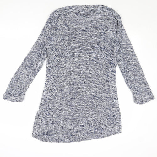 Wallis Womens Blue Round Neck Cotton Pullover Jumper Size S