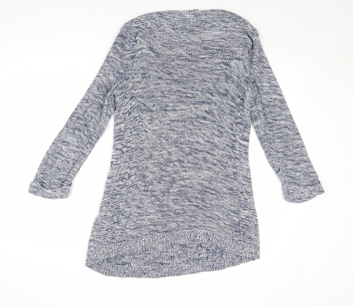 Wallis Womens Blue Round Neck Cotton Pullover Jumper Size S