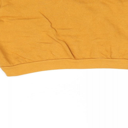 Select Womens Yellow Cotton Pullover Sweatshirt Size 8 Pullover