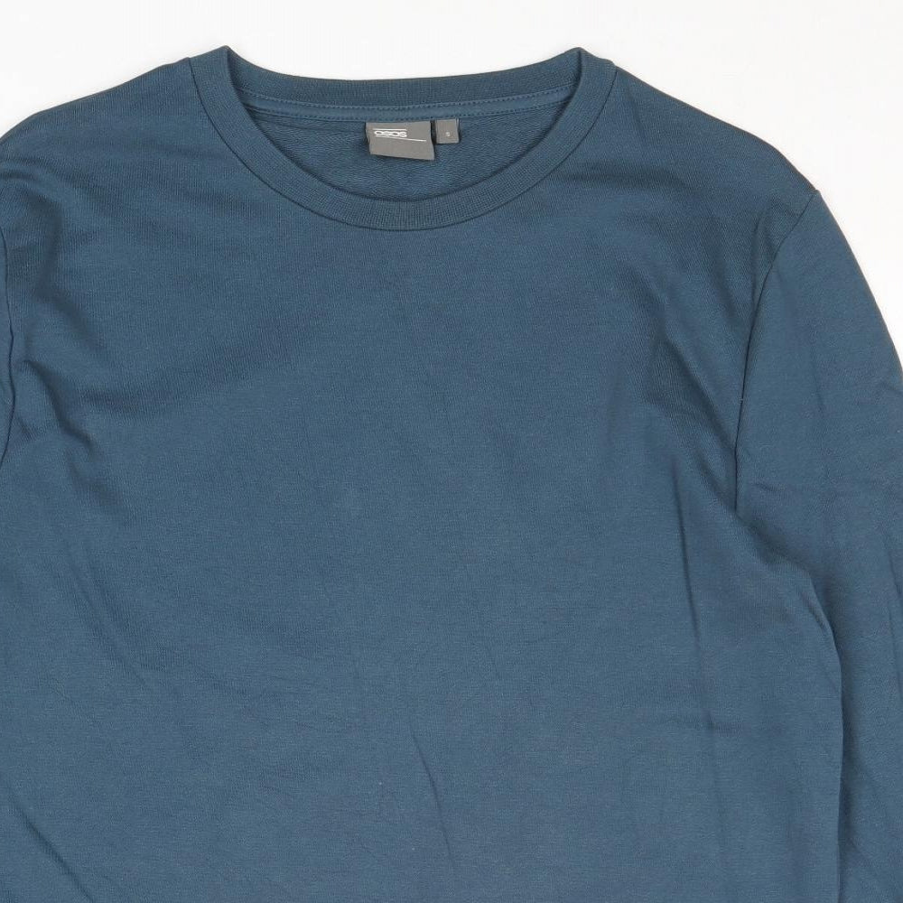 ASOS Mens Blue Cotton Pullover Sweatshirt Size S
