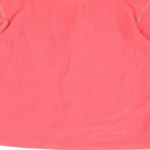 Cross Womens Pink Polyester Pullover Sweatshirt Size XL Zip