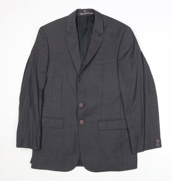 French Connection Mens Grey Wool Jacket Suit Jacket Size 38 Regular