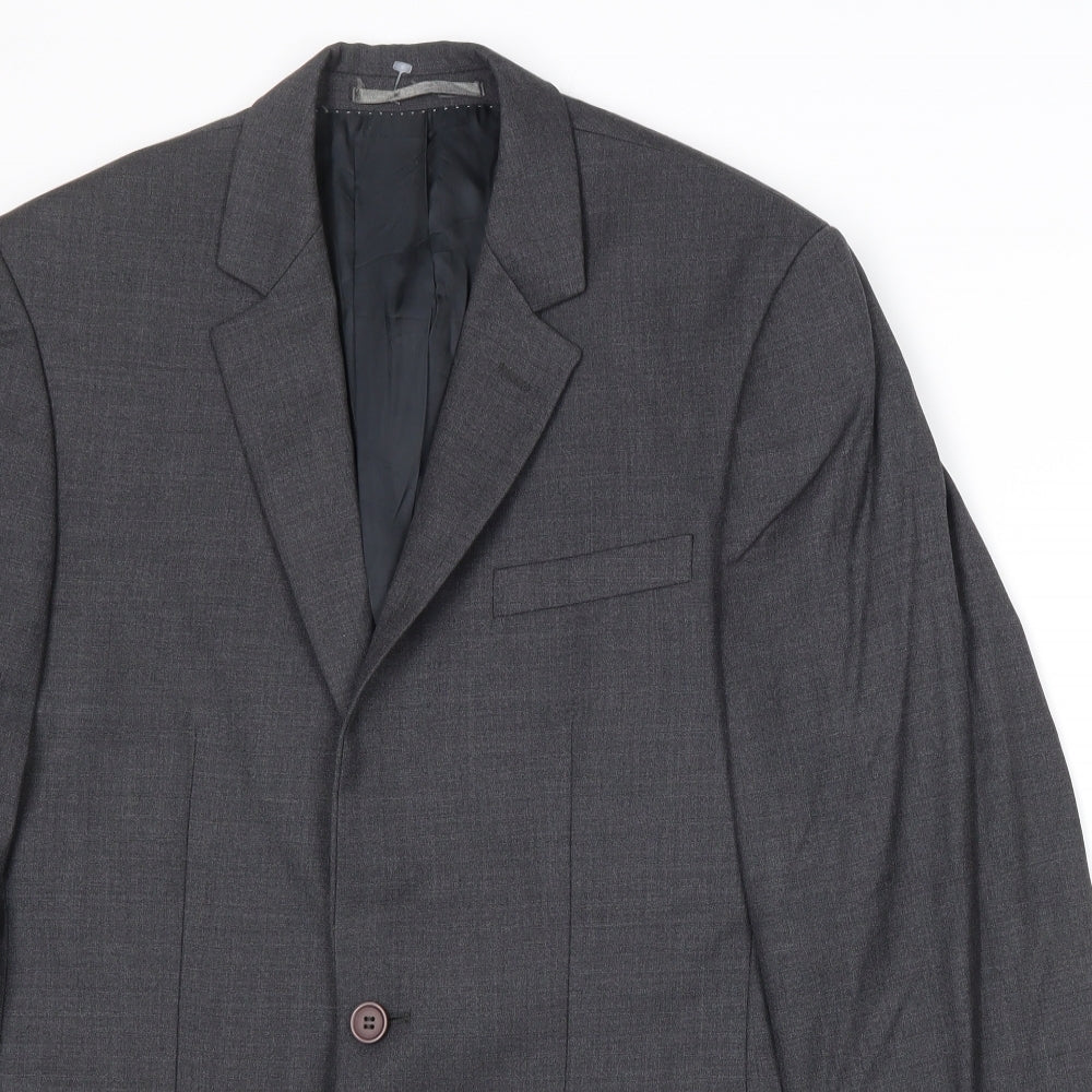 French Connection Mens Grey Wool Jacket Suit Jacket Size 38 Regular
