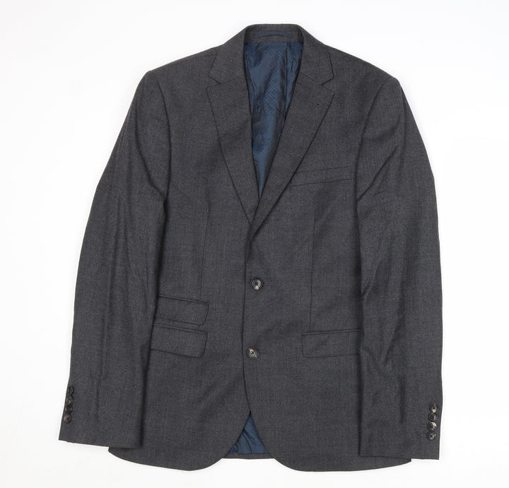 NEXT Mens Grey Wool Jacket Suit Jacket Size 38 Regular