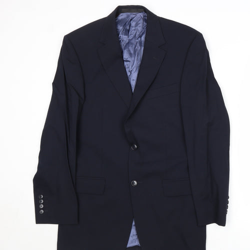 Marks and Spencer Mens Blue Wool Jacket Suit Jacket Size 36 Regular