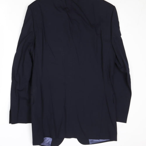 Marks and Spencer Mens Blue Wool Jacket Suit Jacket Size 36 Regular
