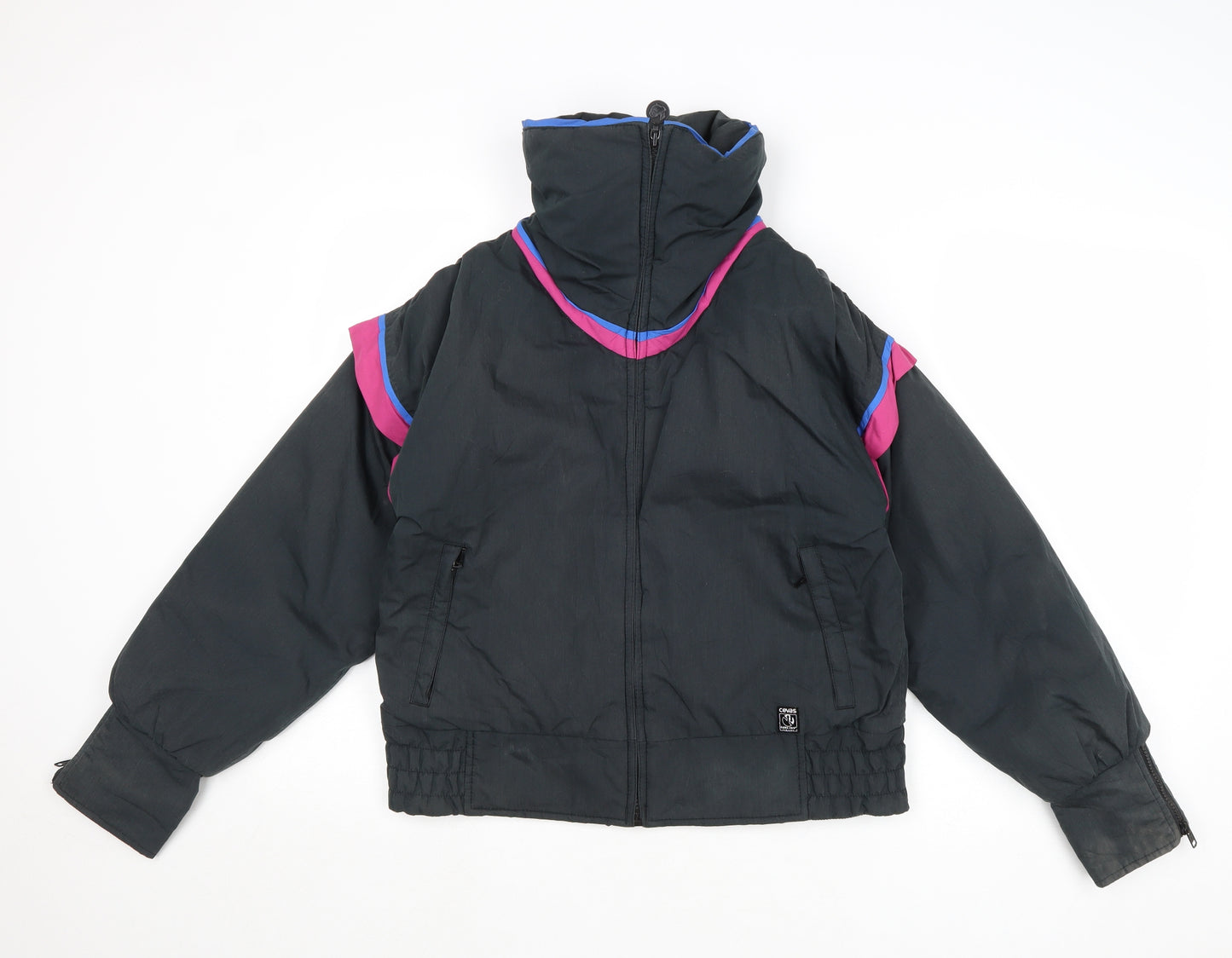 Cevas Womens Black Windbreaker Jacket Size 10 Zip - Gore-Tex