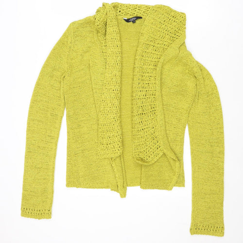 Debenhams Womens Green V-Neck Acrylic Cardigan Jumper Size 14