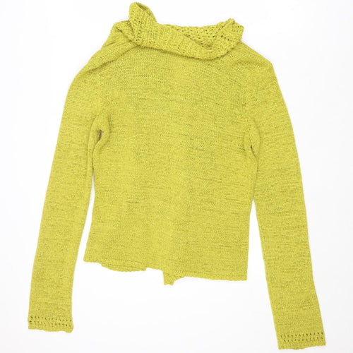 Debenhams Womens Green V-Neck Acrylic Cardigan Jumper Size 14