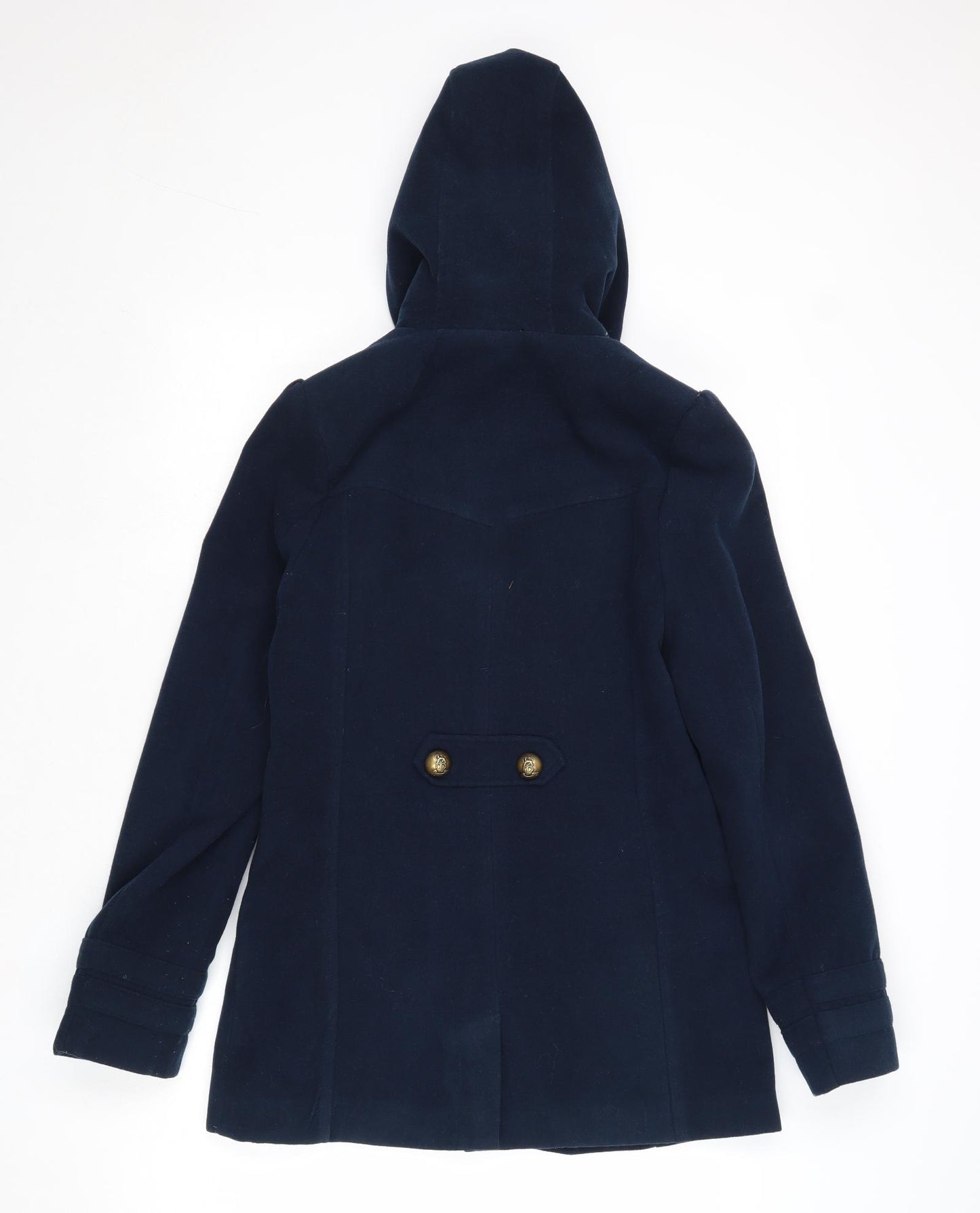 New Look Womens Blue Pea Coat Coat Size 10 Zip