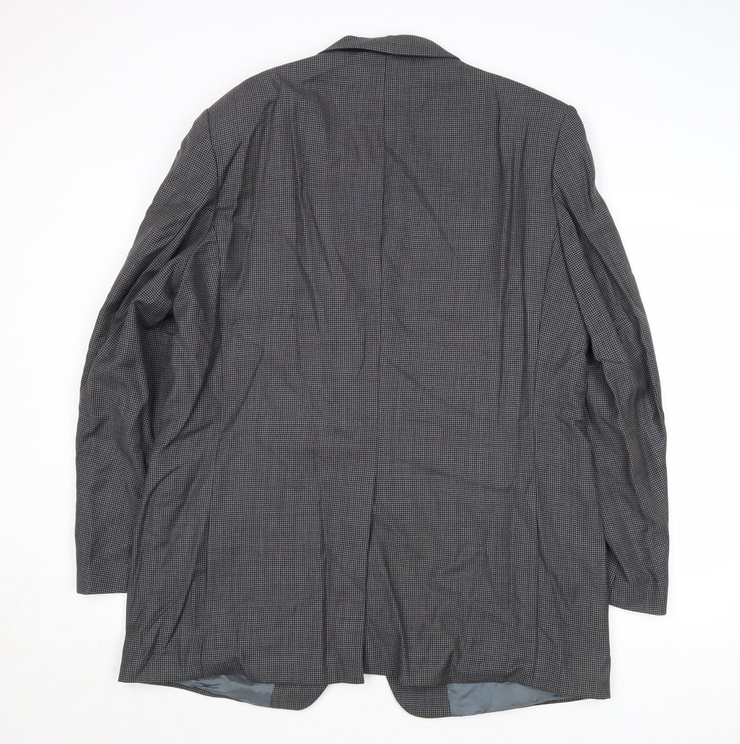 Marks and Spencer Mens Grey Geometric Wool Jacket Suit Jacket Size 44 Regular