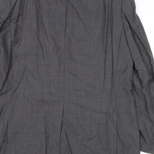 Marks and Spencer Mens Grey Geometric Wool Jacket Suit Jacket Size 44 Regular