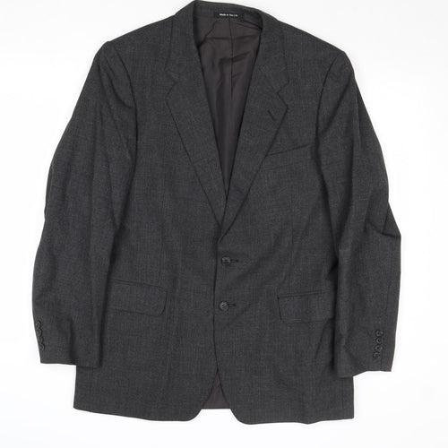 St Michael Mens Grey Polyester Jacket Suit Jacket Size 40 Regular
