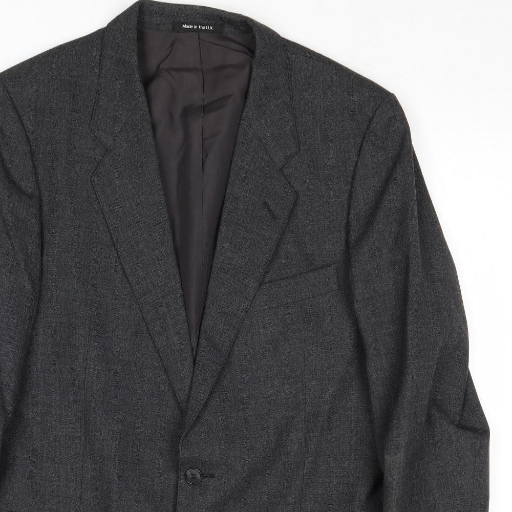 St Michael Mens Grey Polyester Jacket Suit Jacket Size 40 Regular