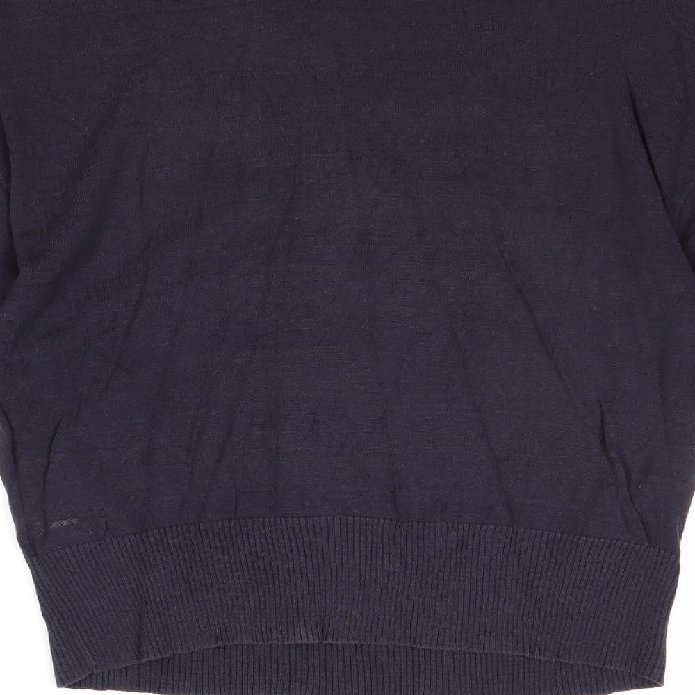 Warehouse Womens Grey Boat Neck Cotton Pullover Jumper Size 12