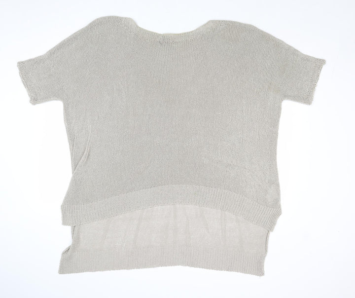 Phase Eight Womens Beige Round Neck Acrylic Pullover Jumper Size M - Size M-L
