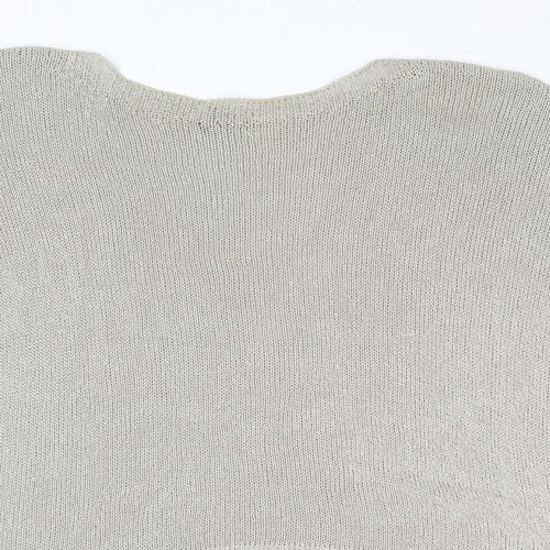 Phase Eight Womens Beige Round Neck Acrylic Pullover Jumper Size M - Size M-L