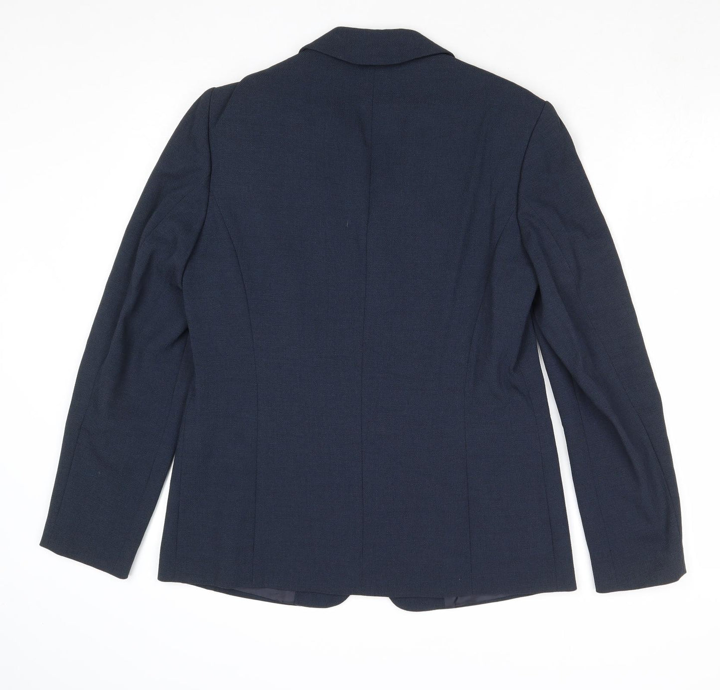 Libra Womens Blue Polyester Jacket Suit Jacket Size 10