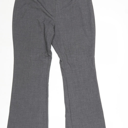 Marks and Spencer Womens Grey Polyester Dress Pants Trousers Size 12 Regular Zip