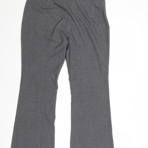 Marks and Spencer Womens Grey Polyester Dress Pants Trousers Size 12 Regular Zip