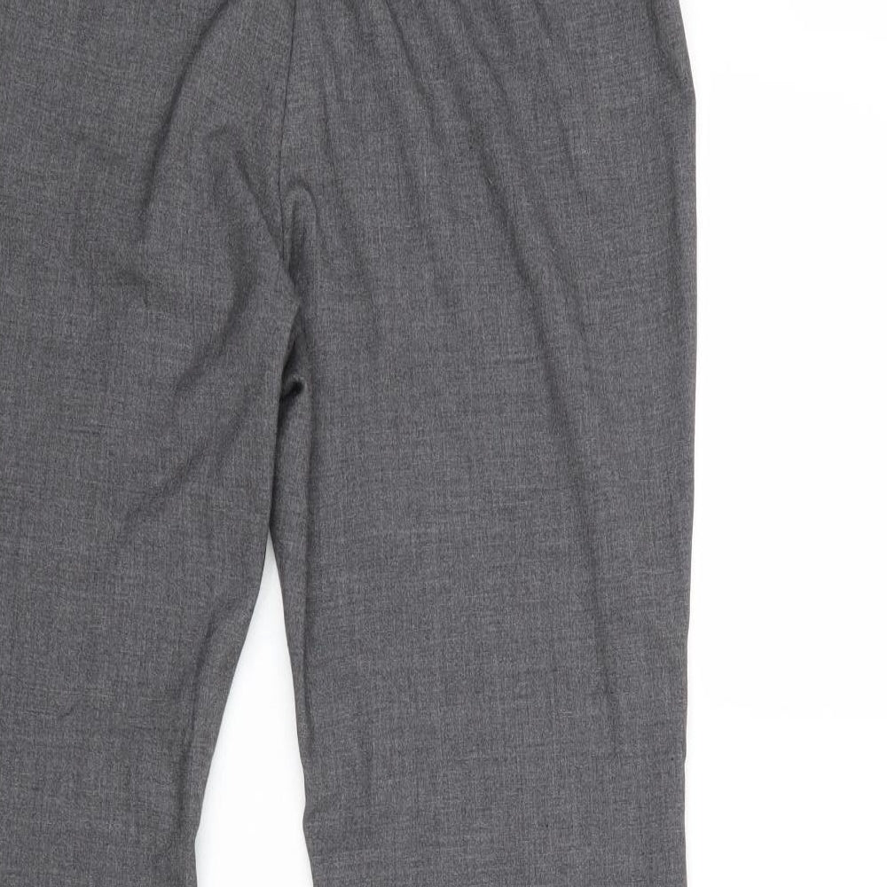 Marks and Spencer Womens Grey Polyester Dress Pants Trousers Size 12 Regular Zip