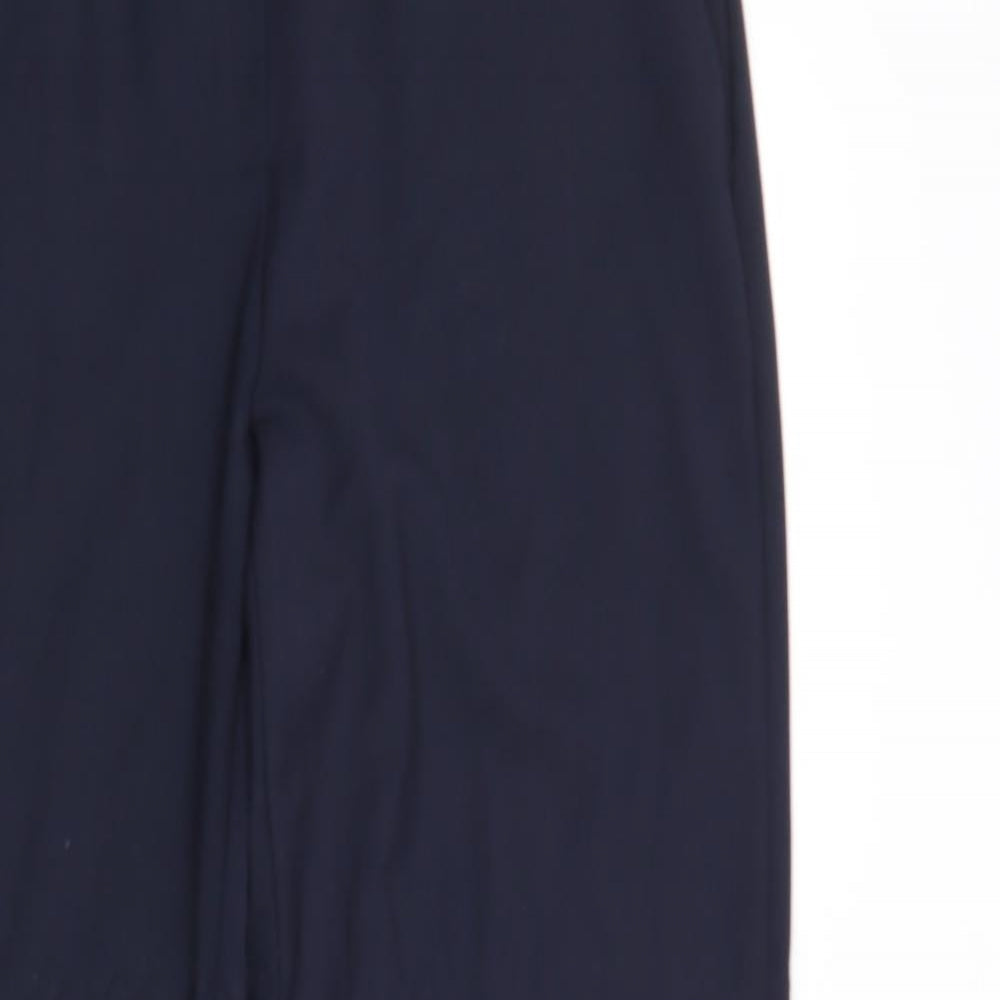 Marks and Spencer Womens Blue Polyester Chino Trousers Size 10 Regular Zip