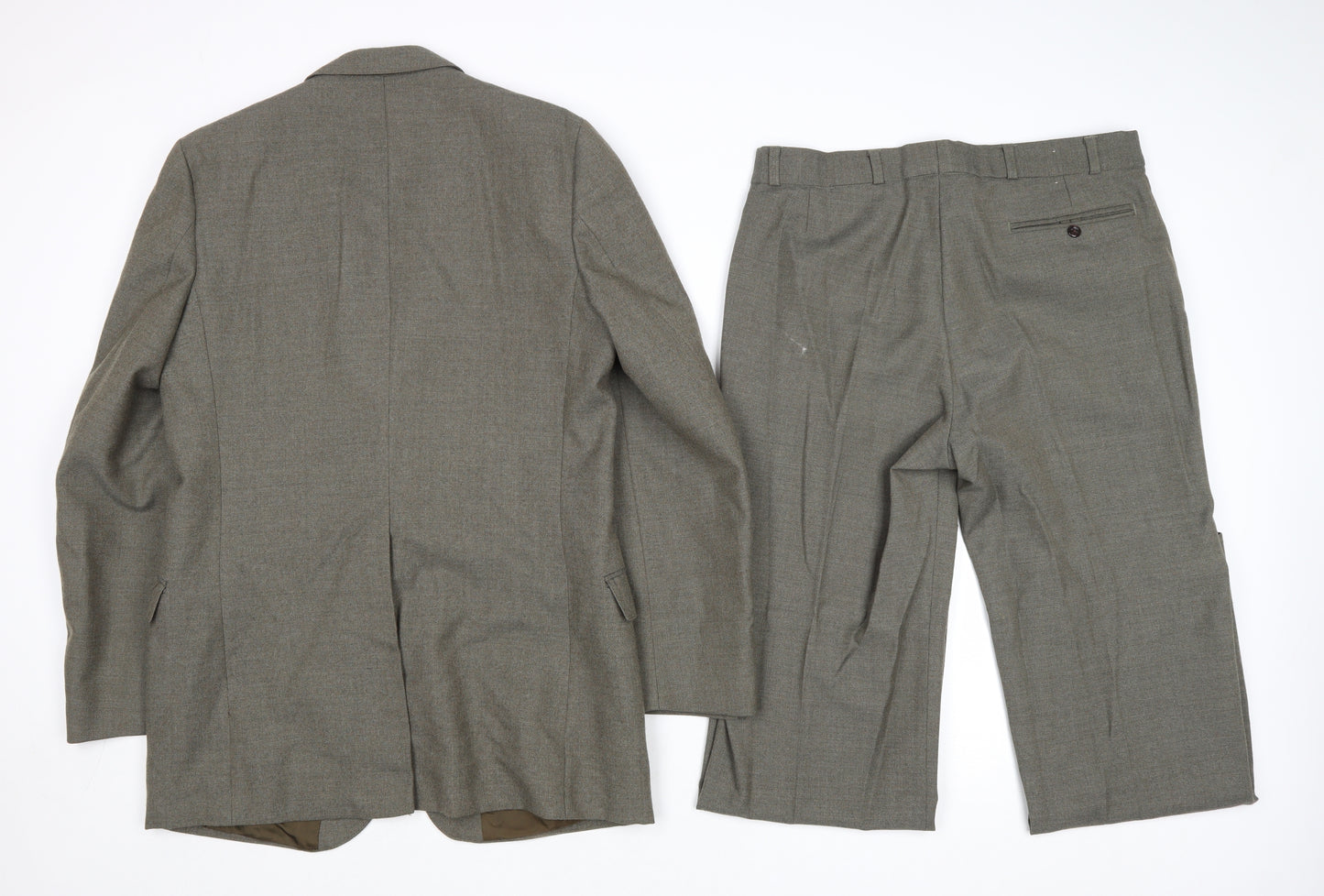 John Collier Mens Grey Polyester 2 Piece Suit Size 38 Regular