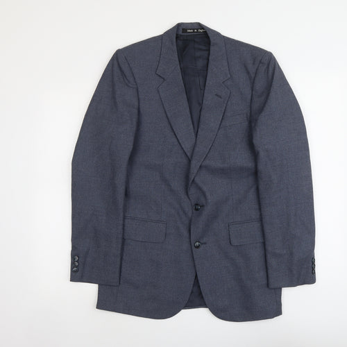 Burton Mens Blue Polyester Jacket Suit Jacket Size S Regular