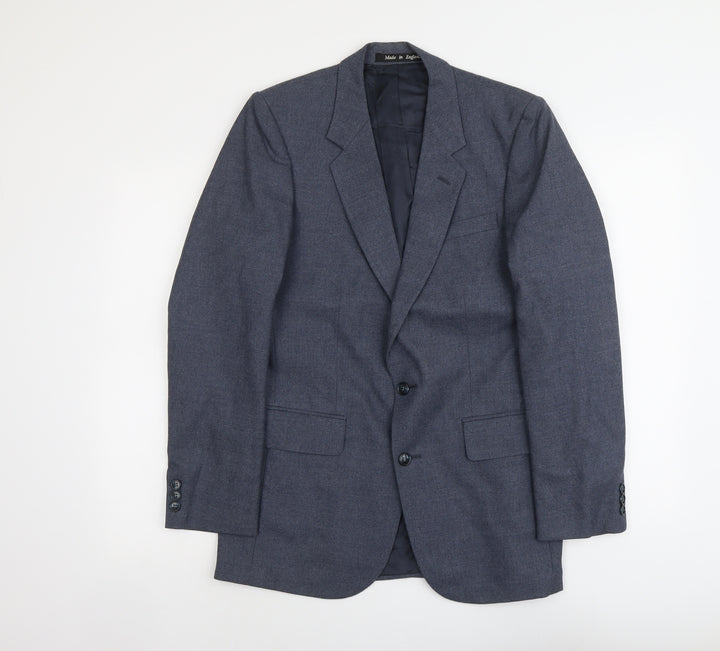 Burton Mens Blue Polyester Jacket Suit Jacket Size S Regular