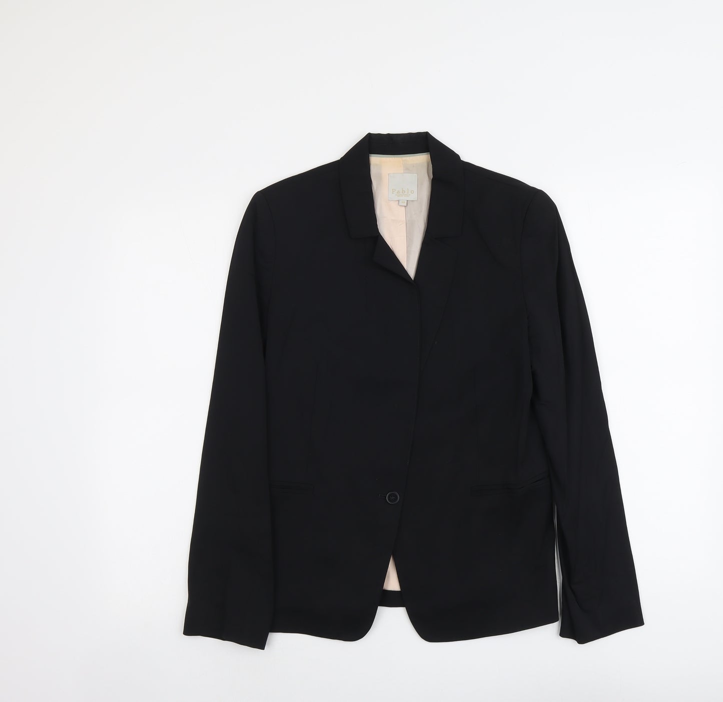 Pablo Womens Black Viscose Jacket Blazer Size 10