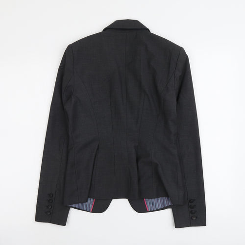 NEXT Womens Grey Polyester Jacket Blazer Size 10