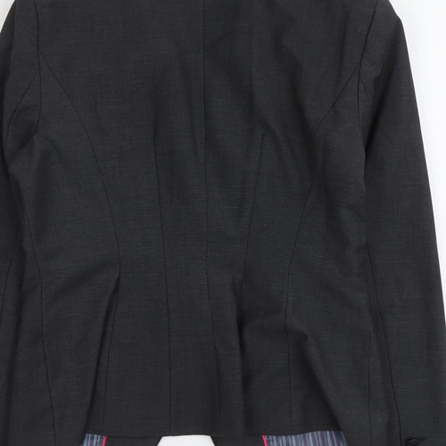 NEXT Womens Grey Polyester Jacket Blazer Size 10