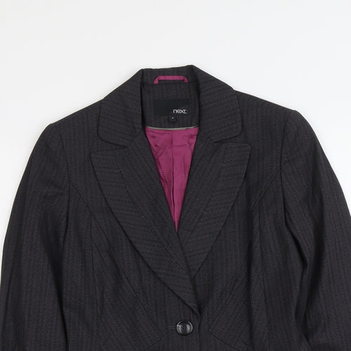 NEXT Womens Grey Polyester Jacket Blazer Size 8