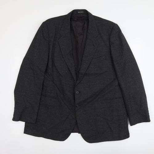 Marks and Spencer Mens Grey Polyester Jacket Suit Jacket Size XL Regular