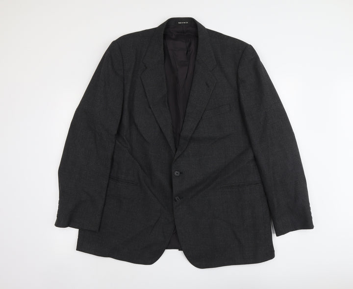 Marks and Spencer Mens Grey Polyester Jacket Suit Jacket Size XL Regular