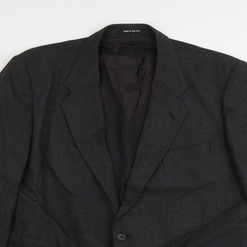 Marks and Spencer Mens Grey Polyester Jacket Suit Jacket Size XL Regular