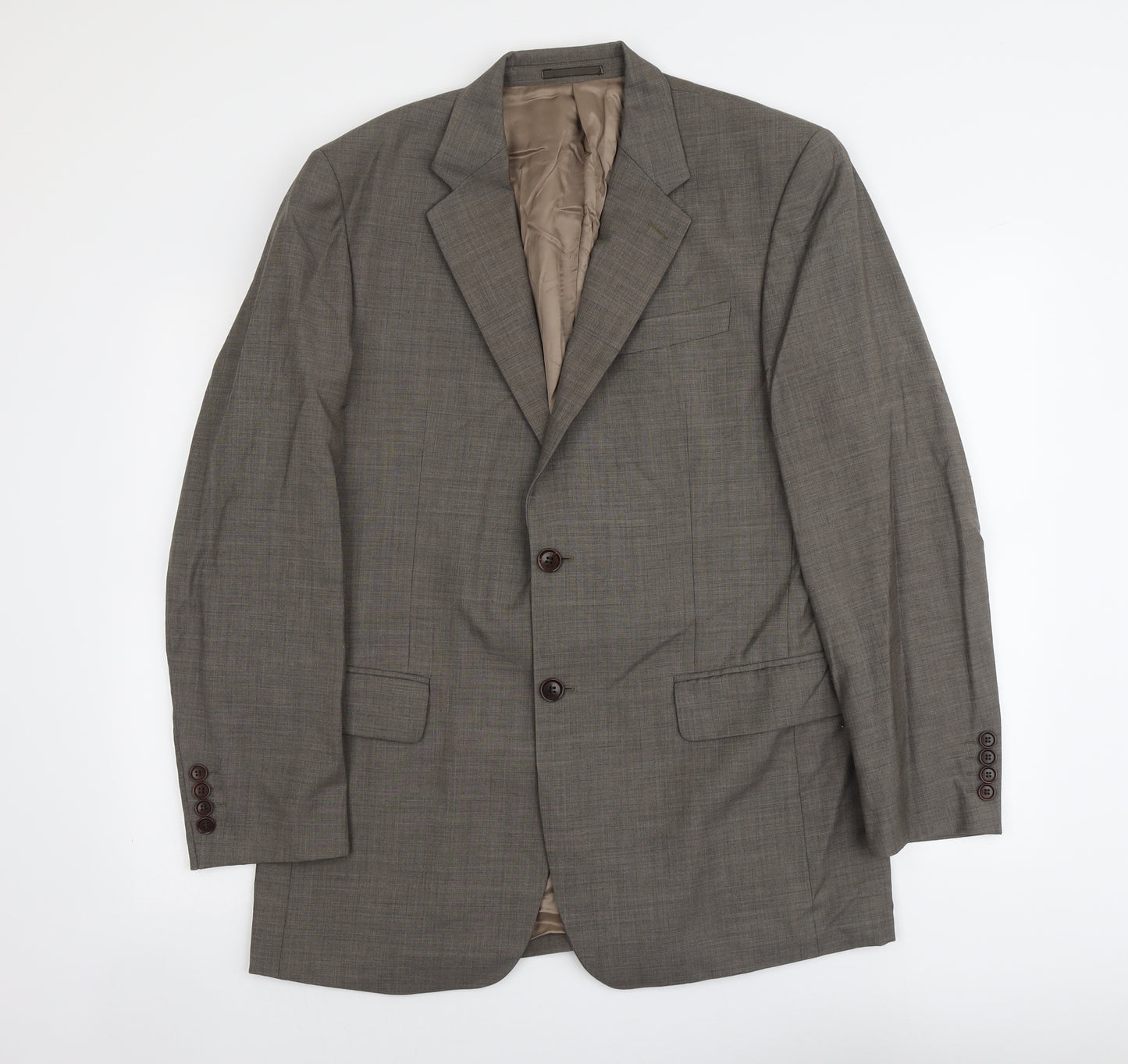 Austin Reed Mens Brown Wool Jacket Suit Jacket Size L Regular