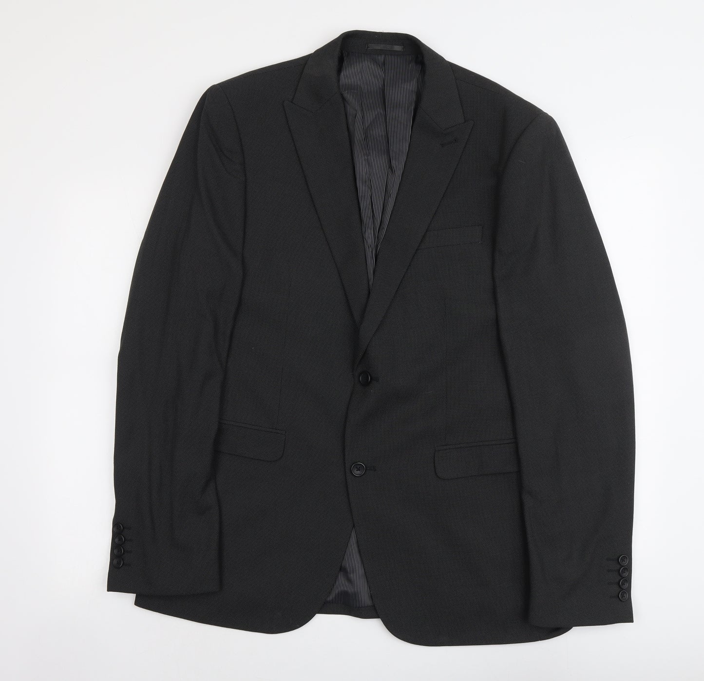 NEXT Mens Grey Polyester Jacket Suit Jacket Size L Regular
