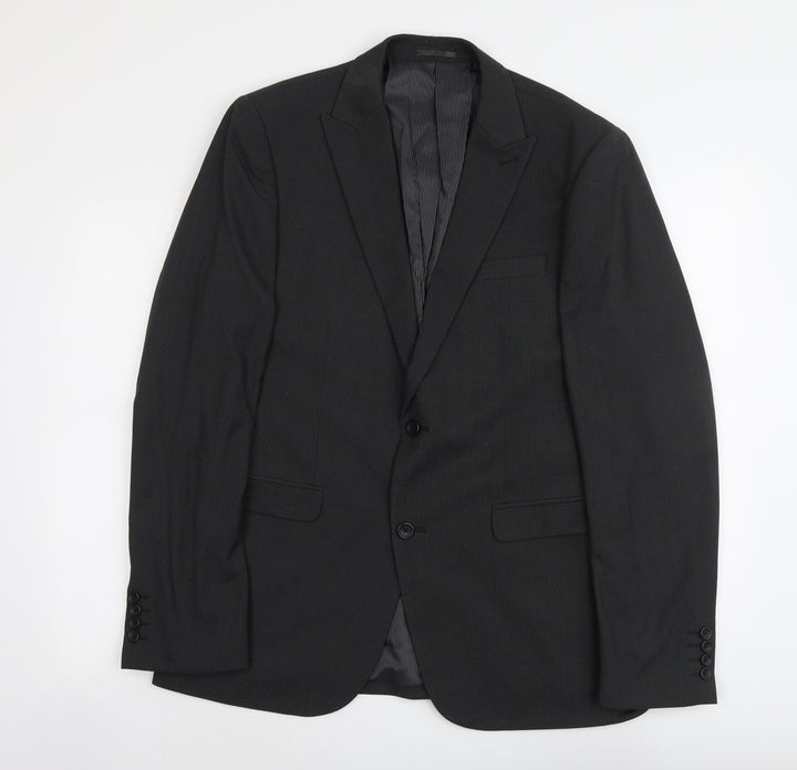 NEXT Mens Grey Polyester Jacket Suit Jacket Size L Regular